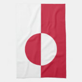 Groenlandse vlag theedoek (Verticaal)