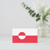 Groenlandse vlag visitekaartje (Staand voorkant)