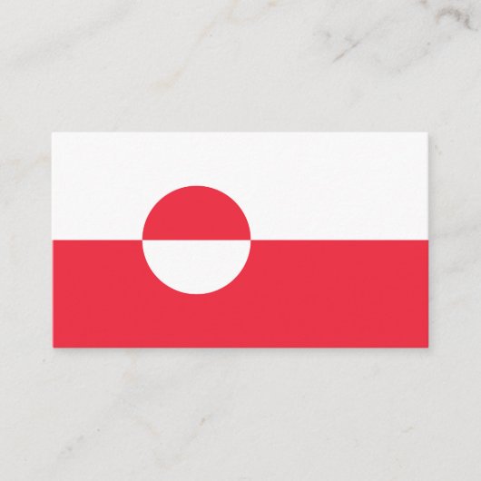 Groenlandse vlag visitekaartje (Voorkant)
