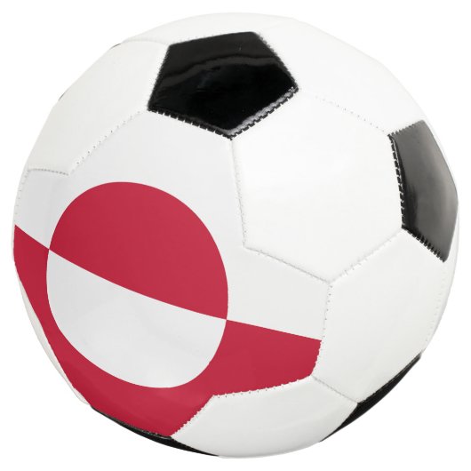 Groenlandse vlag voetbal (Drie kwart)