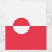 Groenlandse vlag wijn etiket (Enkel label)