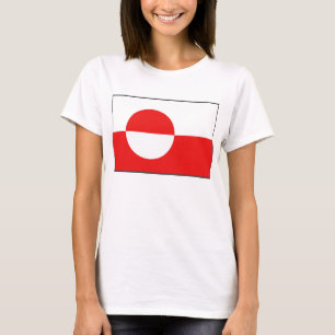 Groenlandse vlag x kaart T-shirt
