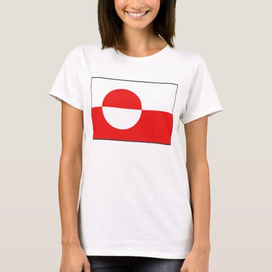 Groenlandse vlag x kaart T-shirt (Voorkant)
