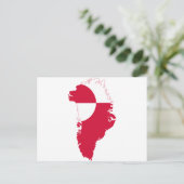 Groenlandse vlaggenKaart GL Briefkaart (Staand voorkant)