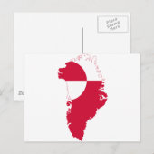 Groenlandse vlaggenKaart GL Briefkaart (Voorkant / Achterkant)