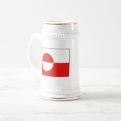 Groenlandvlag ~ Kaart Mok (Voorkant links)
