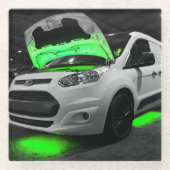 groenlichtwagen glazen onderzetter (Voorkant)