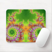 Groenogige fractal muismat (Met muis)