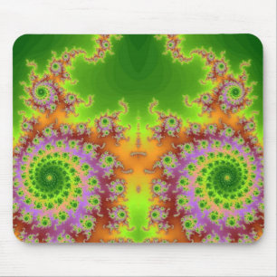 Groenogige fractal muismat