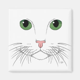 Groenogige Kat  Magneet