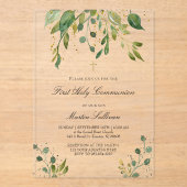 groenontwerp | Eerste communie Acryl Uitnodigingen (Voorkant)