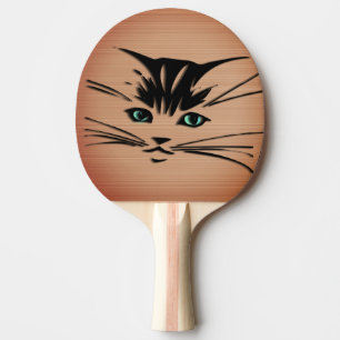 Groenoogkat Rustiek Tafeltennisbatje