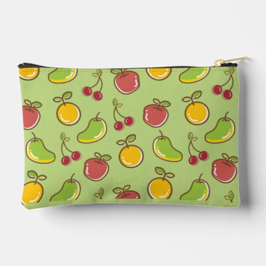 Groenpatroon verse zomervruchten etui (Achterkant)