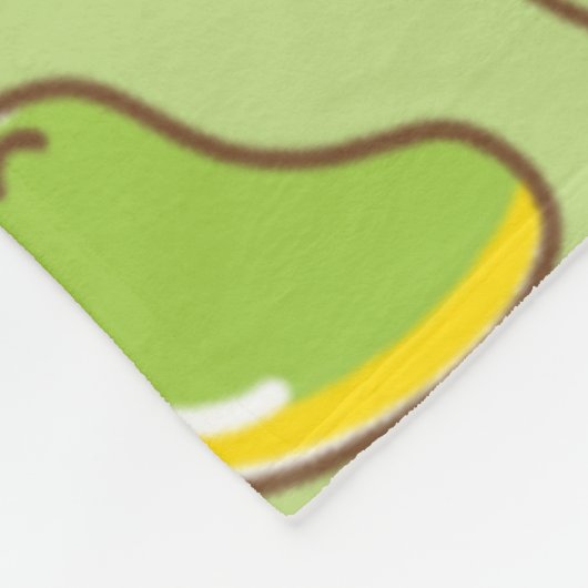 Groenpatroon verse zomervruchten fleece deken (Hoek)