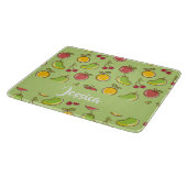 Groenpatroon verse zomervruchten snijplank (Hoek)