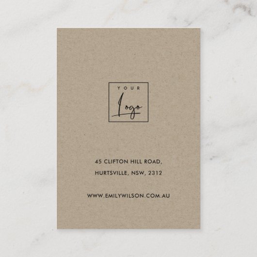 GROENPINK FOLIAGE MONOGRAM KETTING DISPLAY LOGO VISITEKAARTJE (Achterkant)