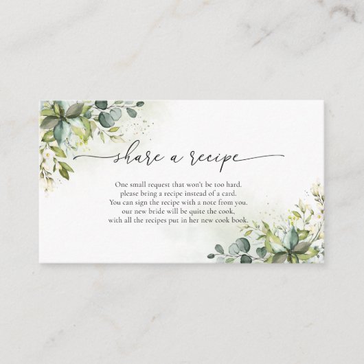 Groenrecepten verzoekkaart informatiekaartje (Voorkant)