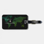 Groense Wereldkaart internationale reisservice op Bagagelabel (Achterkant horizontaal)