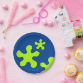 groenslik slim blauw bord voor feestpapier , borde (Feest)