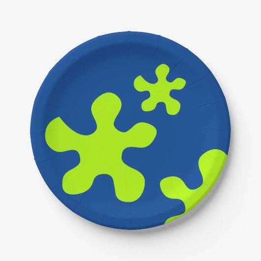 groenslik slim blauw bord voor feestpapier , borde (Voorkant)