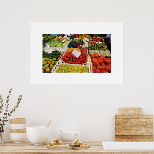 groente- en fruitstand poster (Keuken)