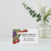 Groente- en fruittelers verhandelen kookvoeding visitekaartje (Staand voorkant)