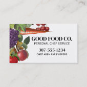 Groente- en fruittelers verhandelen kookvoeding visitekaartje (Voorkant)