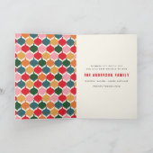 groente en heldere kleurrijke gevouwen Chritsmas Feestdagen Kaart (Binnen)