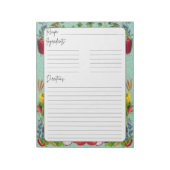 Groente geïnspireerd recept notitieblok (Linkerzijde)