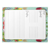 Groente geïnspireerd recept notitieblok (Voorkant)