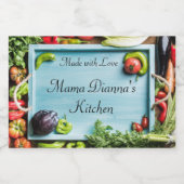 Groente gepersonaliseerd voedseletiket voedselcontainer etiket (Enkel label)