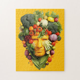 Groente Gezichtskunst | Creatief Vegan Voedsel Por Legpuzzel