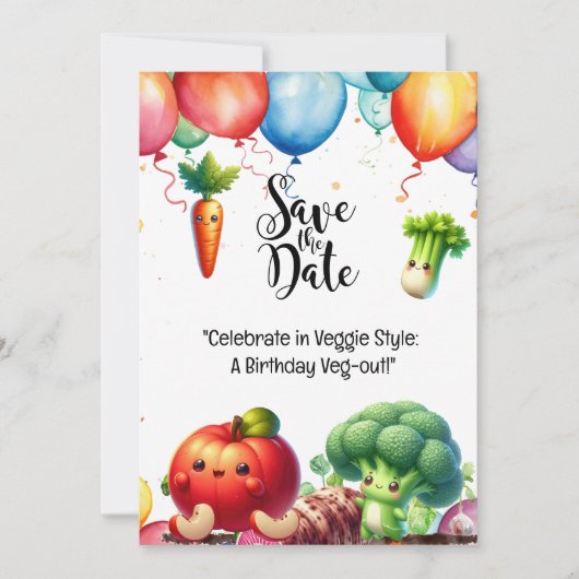 Groente plantaardig Vegetarische waardering Kaart (Voorkant)