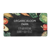 Groente Schoolbord Verzendadreslabel Etiket (Voorkant)