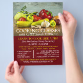 Groente Selectie, Reclame voor Kooklessen Flyer (Hand)