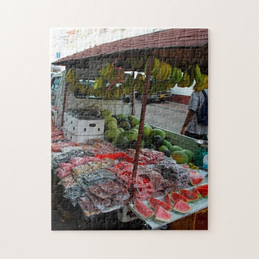 Groente Stalletje Grenada Caraïben. Legpuzzel (Verticaal)