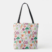 Groente Voedsel Kunst Boerenmarkt Tote Bag (Achterkant)