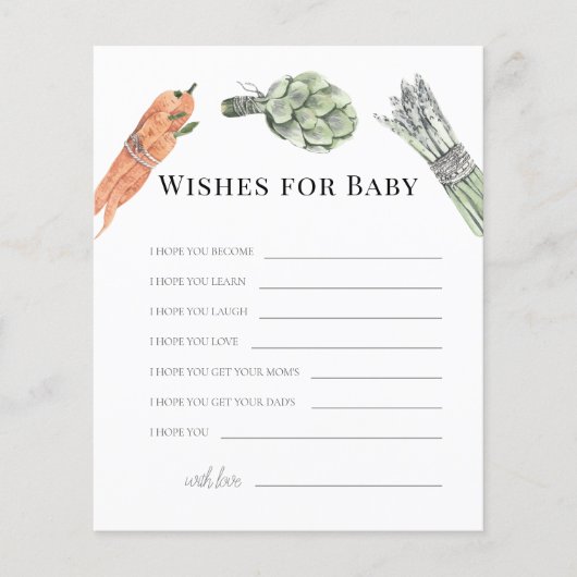 Groente Wensen voor Baby Groen Advies (Voorkant)