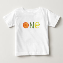 Groente Wortel Citroen Eén Baby Verjaardag Shirt 