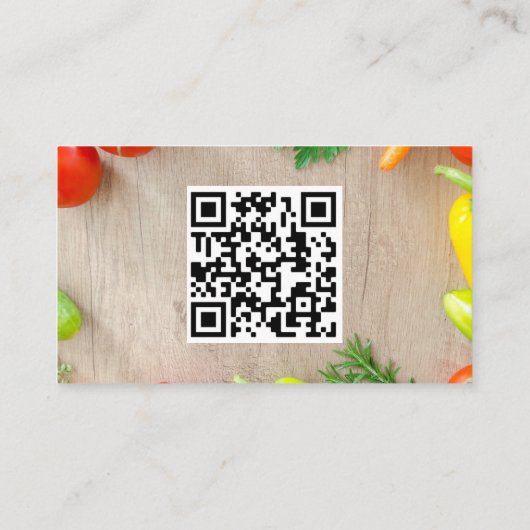 Groenteboer Fruit & Groenten QR-code Visitekaartje (Achterkant)