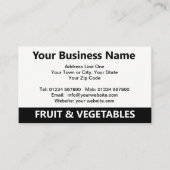 Groenteboer Fruit & Groenten QR-code Visitekaartje (Voorkant)