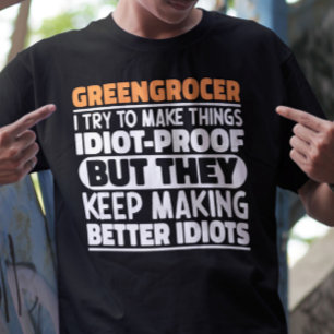 Groenteboer Ik probeer dingen grappig te zeggen T-shirt