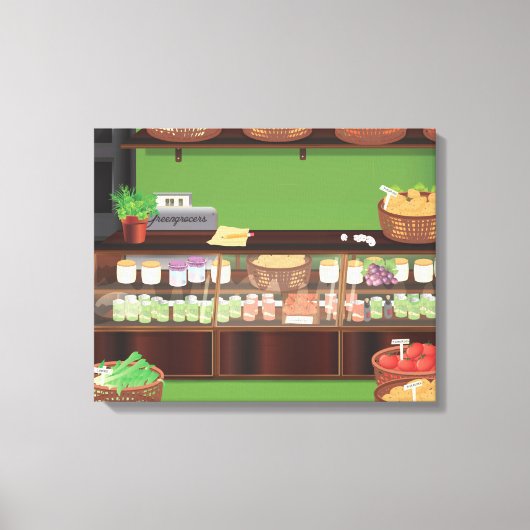 Groenteboeren Winkel Canvas Afdruk (Voorkant)