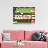 Groenteboeren Winkel Canvas Afdruk (Insitu (Woonkamer))