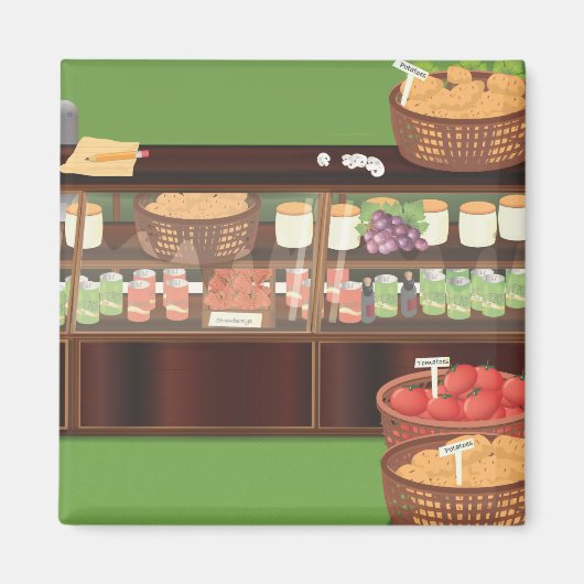 Groenteboeren Winkel Magneet (Voorkant)