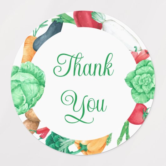 Groenteborder Dank U Labels (Design 2)