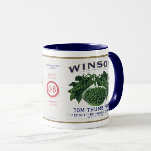 groenteetiket - erwten mok (Voorkant rechts)