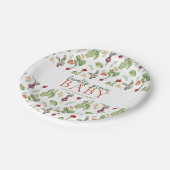 Groentelers verhandelen lokaal geteelde Baby Papieren Bordje (Gekanteld)