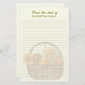 Groentemand gepersonaliseerde voering briefpapier (Voorkant / Achterkant)