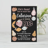 Groenten 1e verjaardag, Uitgesluisd fruit Kaart (Staand voorkant)